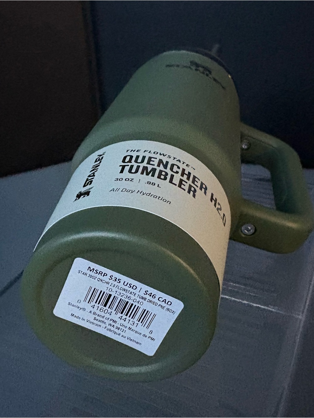 Stanley Olive Green Insulated Quencher Mug with Black Lid - Picture 5 of 8